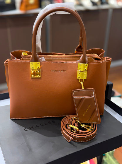 Charles & Keith Cameron Double Top Handle Bag