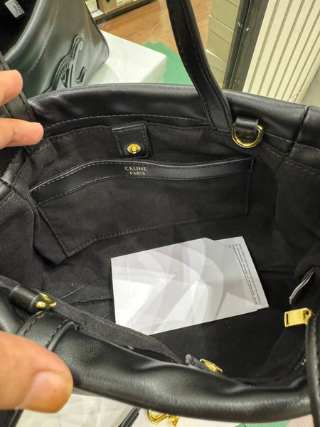 Celine Small Cabas Drawstring Cuir Triomphe Bag
