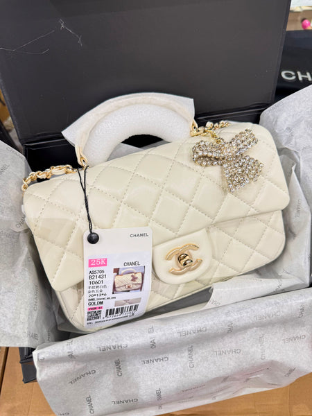 Chanel Quilted Mini Top Handle Flap Bag