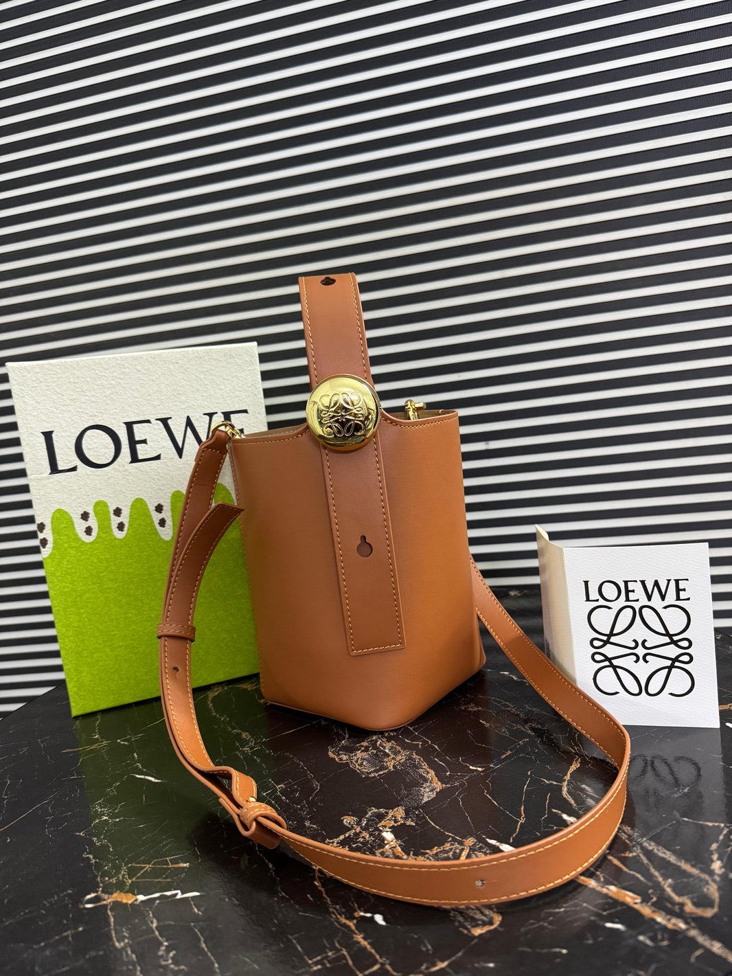 Loewe Mini Pebble Bucket Bag