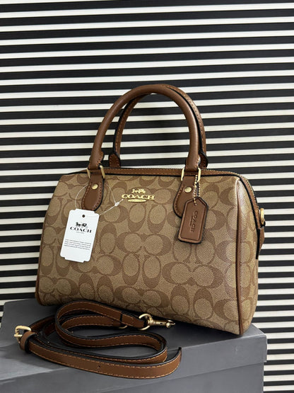 Coach Rowan Satchel Bag In Signature Canvas - Official Model