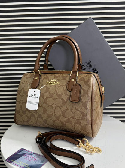 Coach Rowan Satchel Bag In Signature Canvas - Official Model