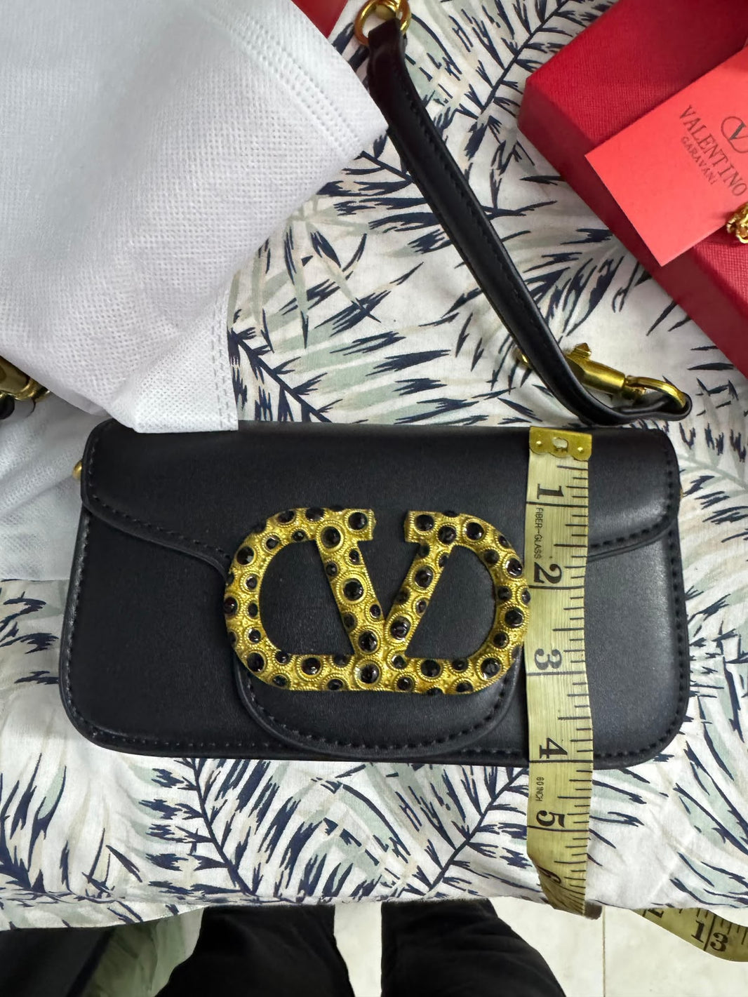Valentino Garavani Loco Studded VLOGO Small Leather Shoulder Bag - Official
