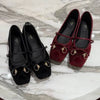 Gucci  Women Horsebit Velvet Ballet Pumps