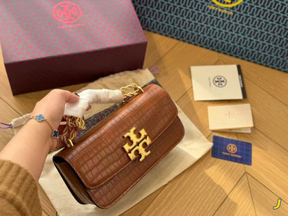Tb Snake Quilted Crossbody Bag