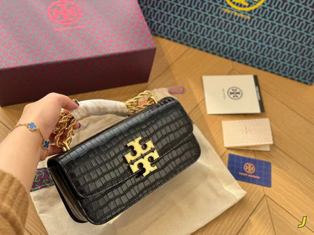 Tb Snake Quilted Crossbody Bag