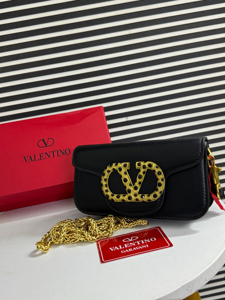 Valentino Loco Studded Small Leather Shoulder Bag