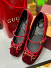 Gucci Women's Horsebit Velvet Ballet Pumps