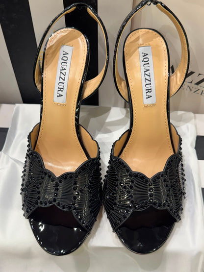 Aquazurra Zaura Sling Back Embellished Heels