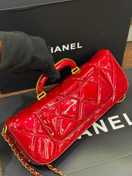 Chanel 2025 Large Patent Top Handle Bag