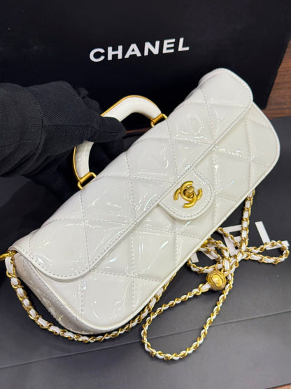Chanel 2025 Large Patent Top Handle Bag
