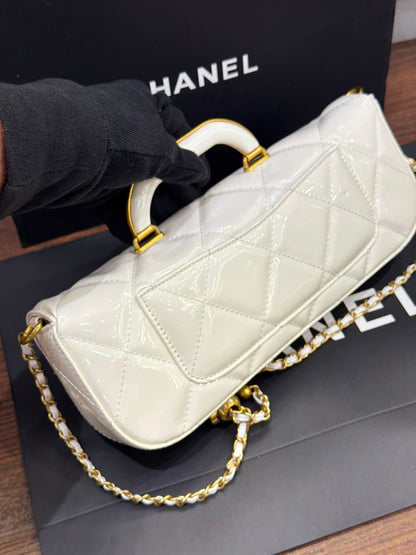 Chanel 2025 Large Patent Top Handle Bag