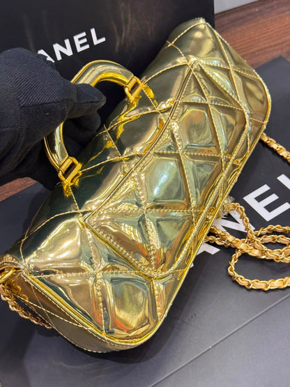 Chanel 2025 Large Patent Top Handle Bag