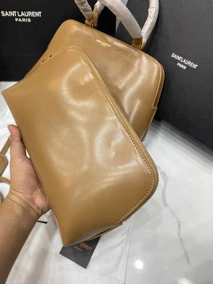 Saint Laurent Sac de jour Leather Bowling Bag