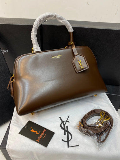 Saint Laurent Sac de jour Leather Bowling Bag