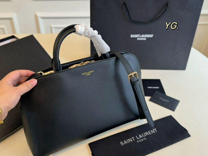 Saint Laurent Sac de jour Leather Bowling Bag