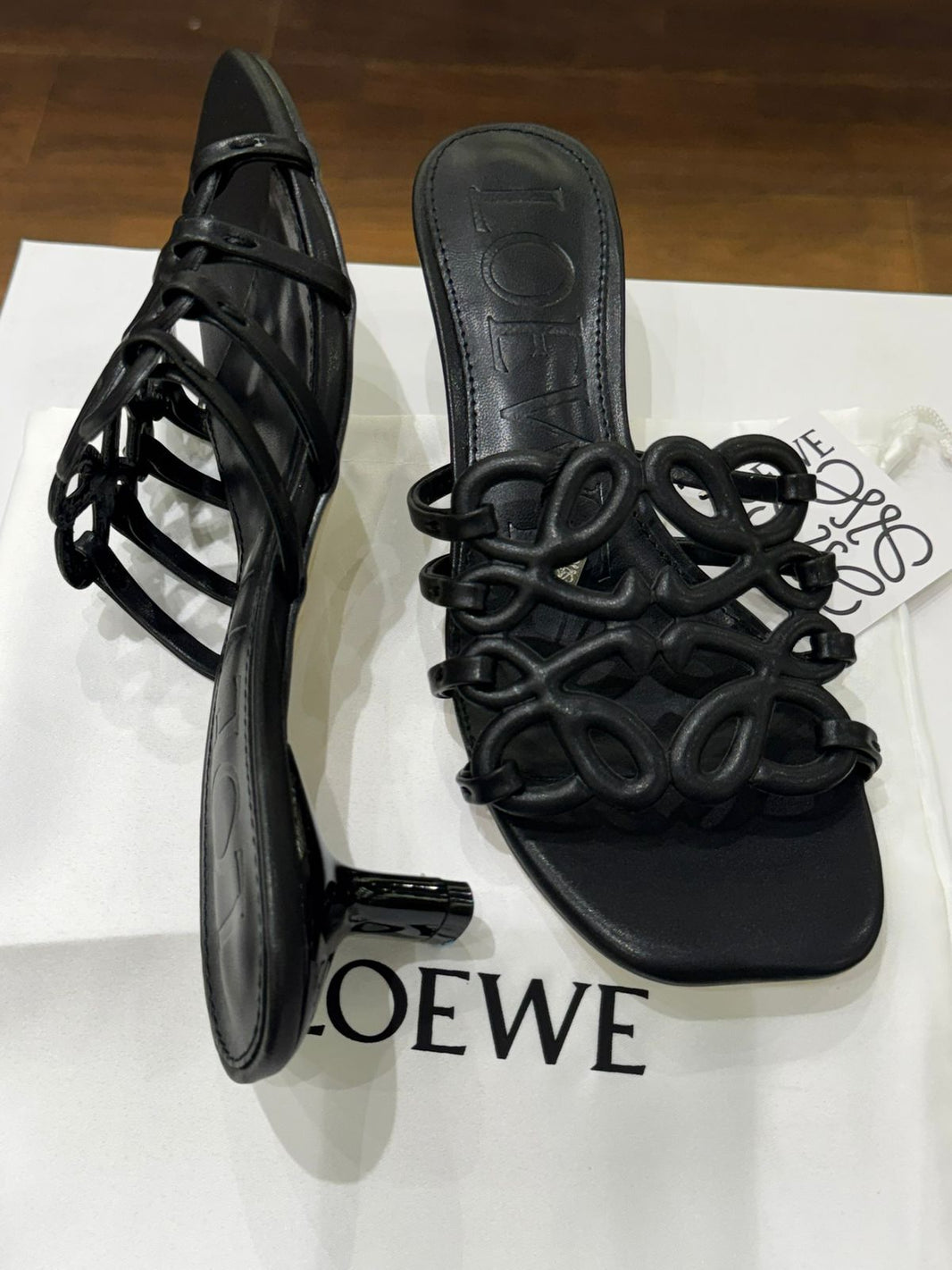 Loewe Petal Anagram in Soft Calfskin Heels