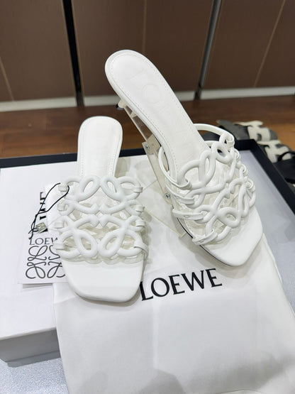 Loewe Petal Anagram in Soft Calfskin Heels