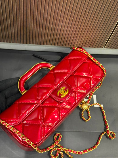 Chanel 2025 Large Patent Top Handle Bag