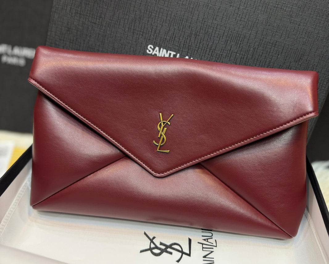 Saint Laurent Women Cassandre Mini Leather Crossbody Bag