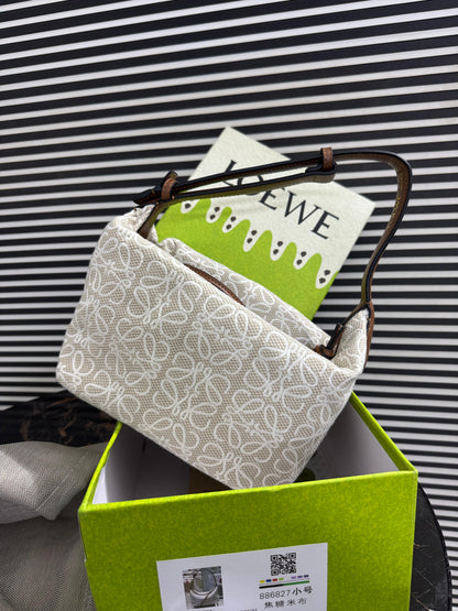 Loewe Small Cubi Anagram Jacquard Canvas Shoulder Bag