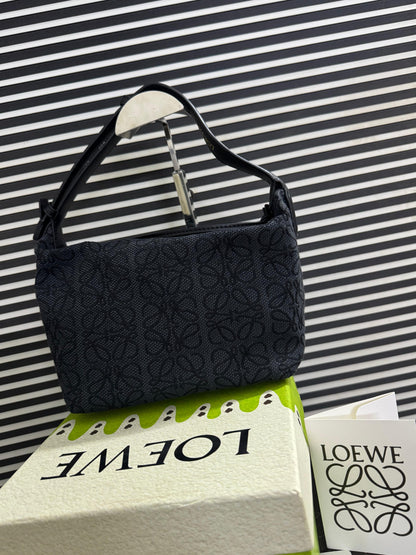 Loewe Small Cubi Anagram Jacquard Canvas Shoulder Bag