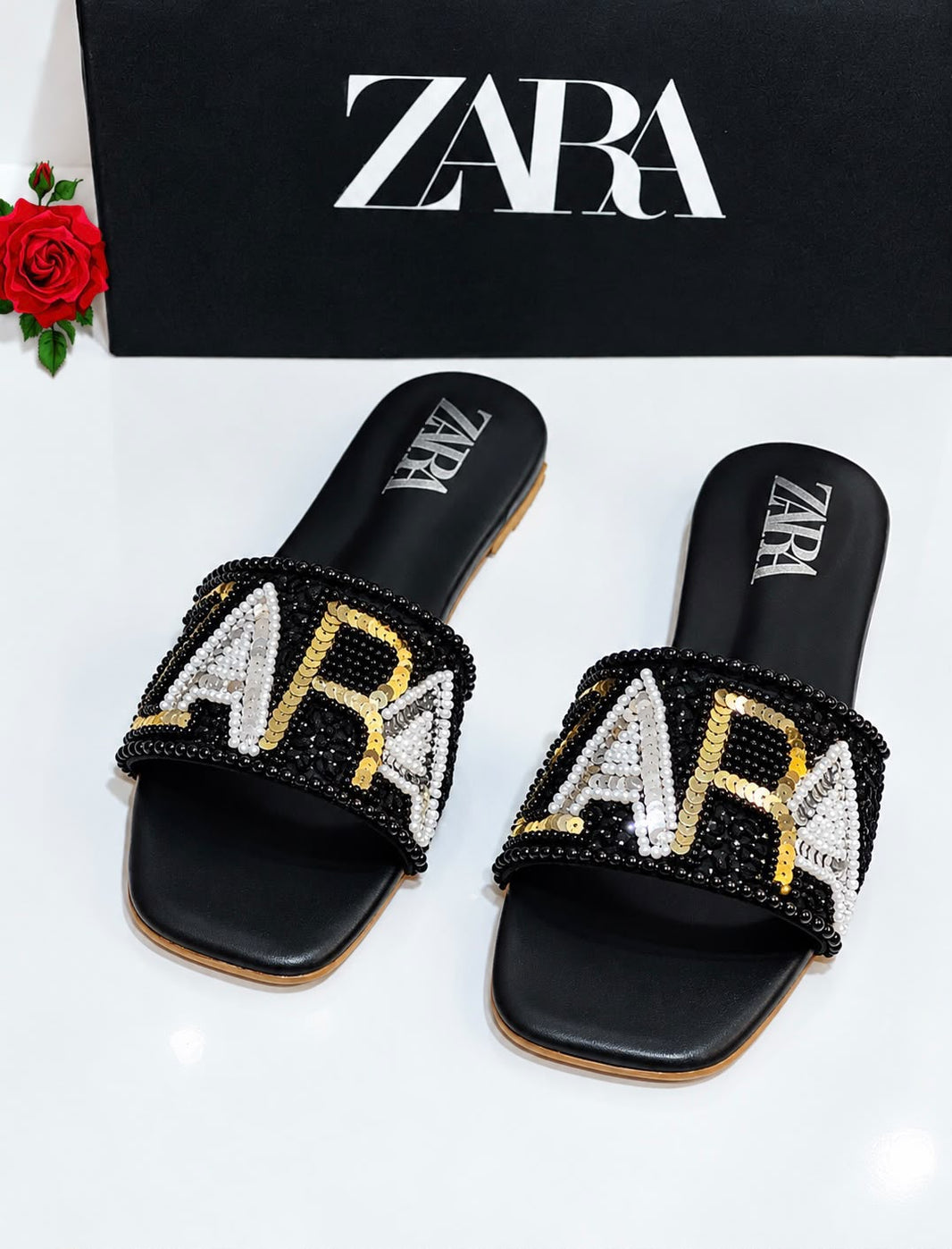 Zara Hand Embroidery Slippers