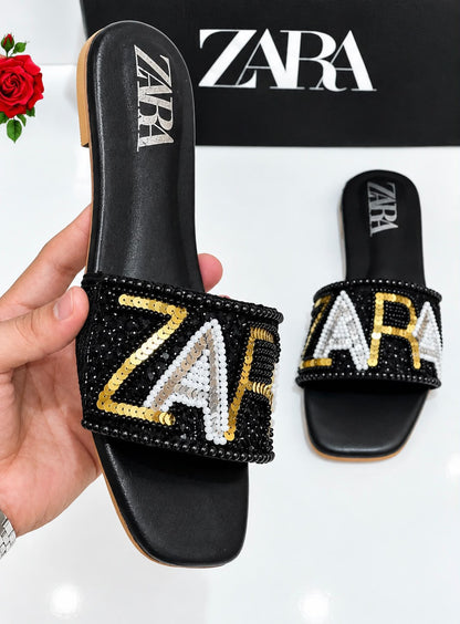 Zara Hand Embroidery Slippers