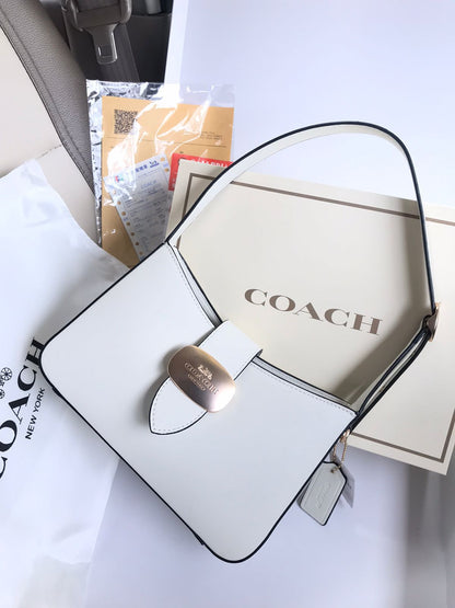 Coach Signature Cowhide Leather Shoulder Bag