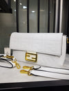 Fendi FF Embossed Baguette Crossbody