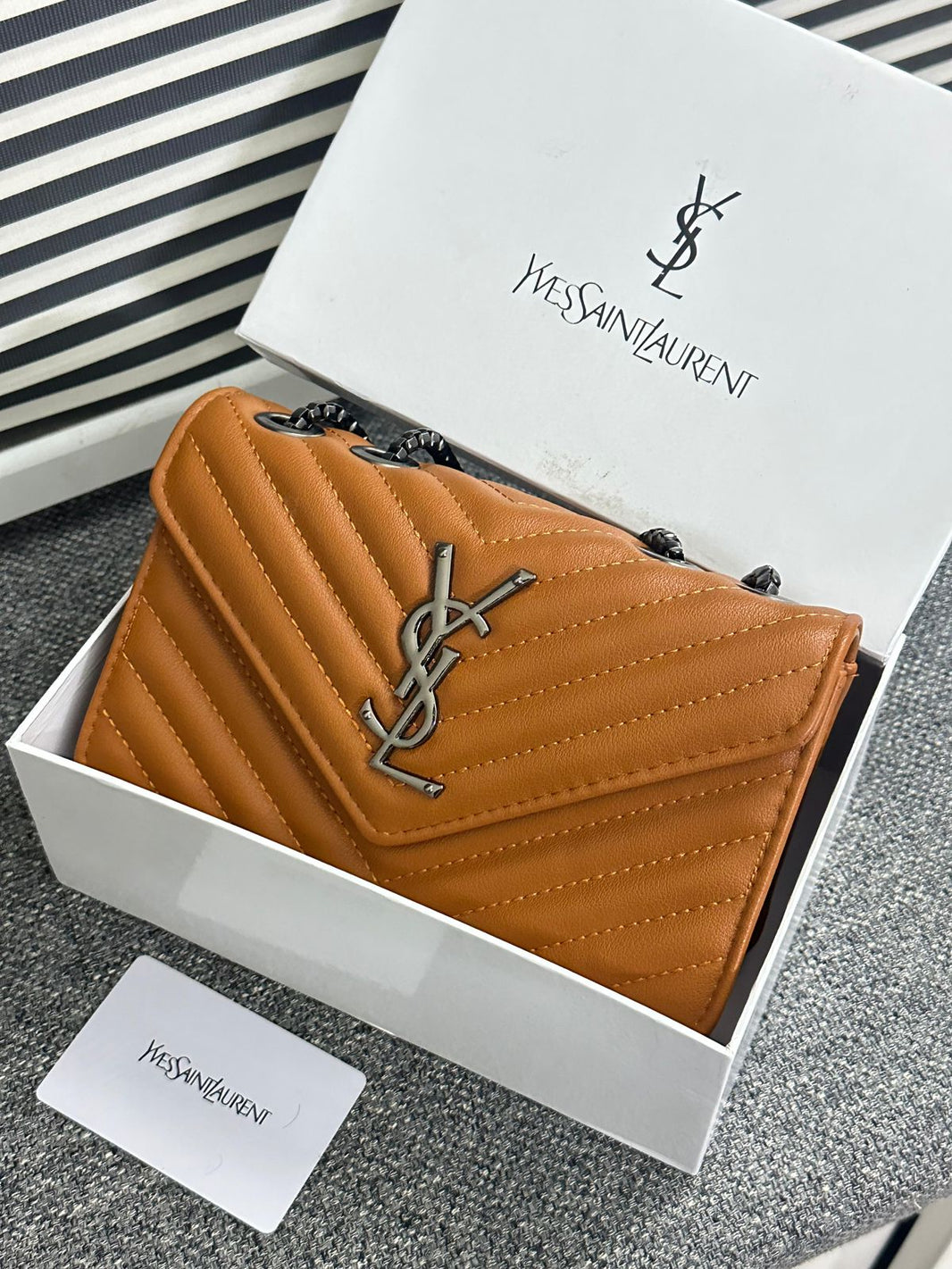 YSL Elegance Double Chain Shoulder Bag