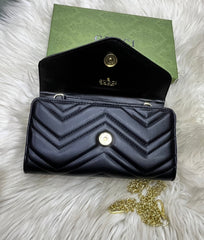 Gucci GG Marmont Black Crossbody Bag & Clutch Combo