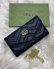 Gucci GG Marmont Black Crossbody Bag & Clutch Combo