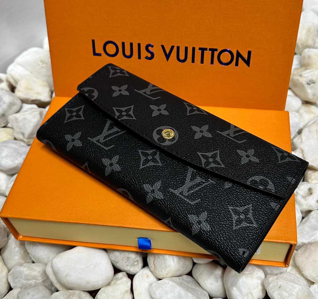 Leather Louis Vuitton Wallet Women Louis Vuitton Ladies Wallet Black