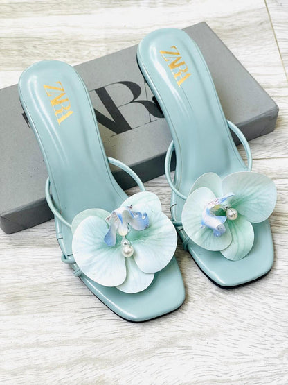 Zara Floral Heels