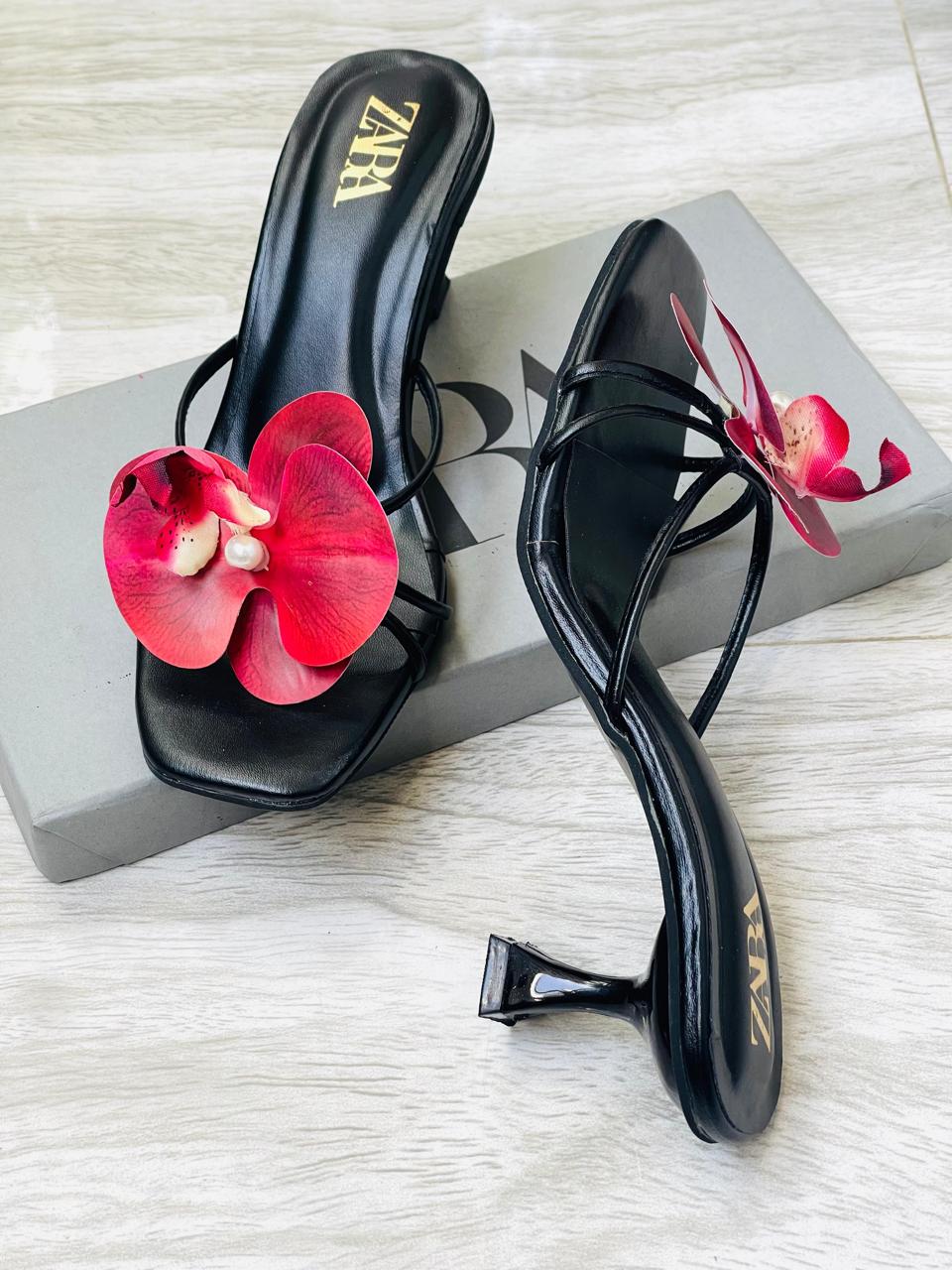 Zara Floral Heels