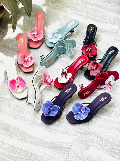 Zara Floral Heels