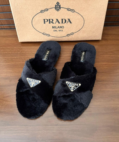 Prada Fur Slippers