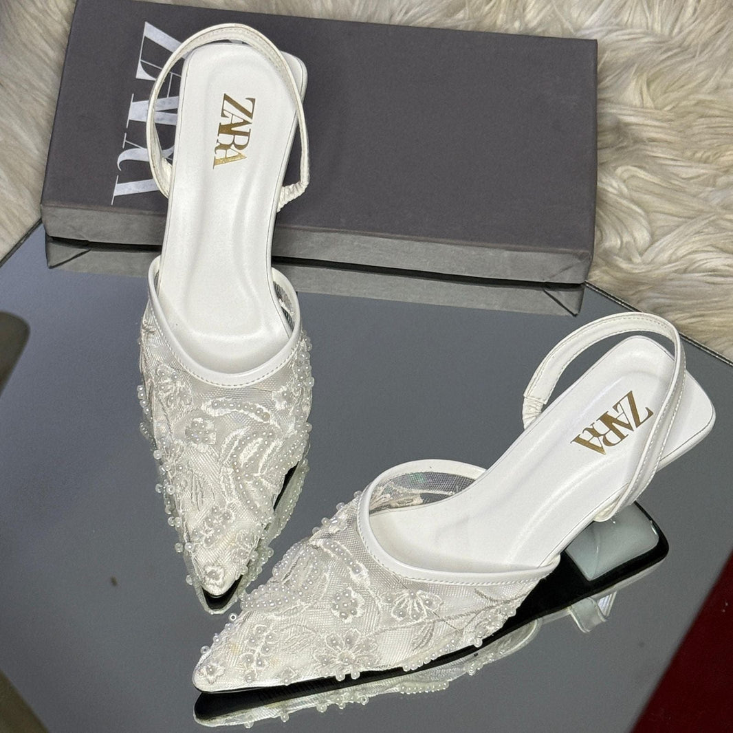Zara Embroidered Heels