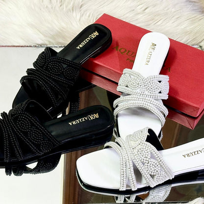 Aquazura Flat Logue Slippers