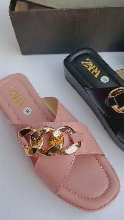 Zara Cross Chain Wedges